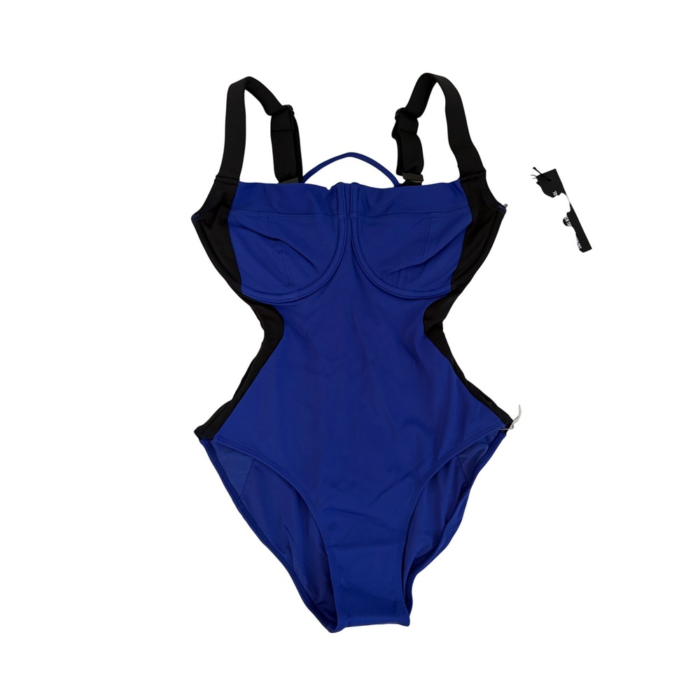 TA3 Zippy One Piece Swimsuit Cobalt Blue XS H/I RL Sculpting Underwire NWT‎